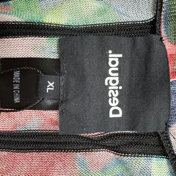 Desigual Multicolor Floral Women’s Knit Open Cardigan in XL - Picture 5 of 7